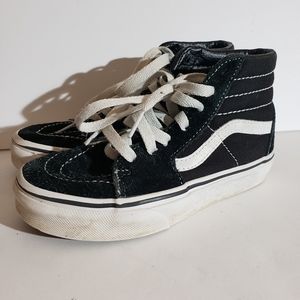 VANS Authentic Old Skool SK8 Hi Kids Black Size 13 Kids Suede Youth Shoes